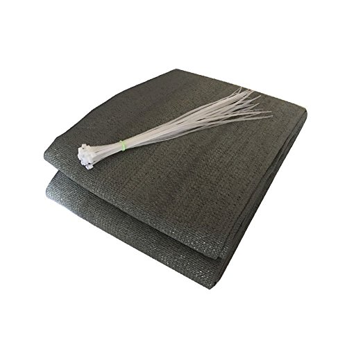 shsyue Balcony Cover Privacy Filter Weather-Resistant Wind Screen Anthracite UV Protection Balcony Covering with Cable Ties 500x90cm