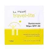 La Fresh Travel Sunscreen Wipes, SPF 30, Individually Wrapped - Gentle, Non-Toxic Sun Protection for Adults, Kids and Babies (48 Packets)