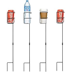 Sorbus® Outdoor Beverage Heavy Duty Drink Holder Stakes, Set of 4- Holds a Variety of Beverages Sizes – Great for Beach…