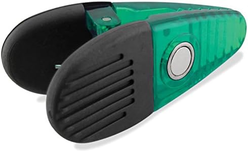 07522Magnetic Clip,Hard Plastic with Powerful Magnet,Translucent Green with Black Handles,3-1/2" Length, 1-1/4" Width, 1-3/4" Height (Pack of 2)
