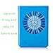 Powshop Portable Necklace Multi-functional Rechargeable Mini Fan 3 Speeds Personal Cooling Fan with 18650 Li-ion Battery & USB Charging & String for Outdoors/Travel/Office (Blue)