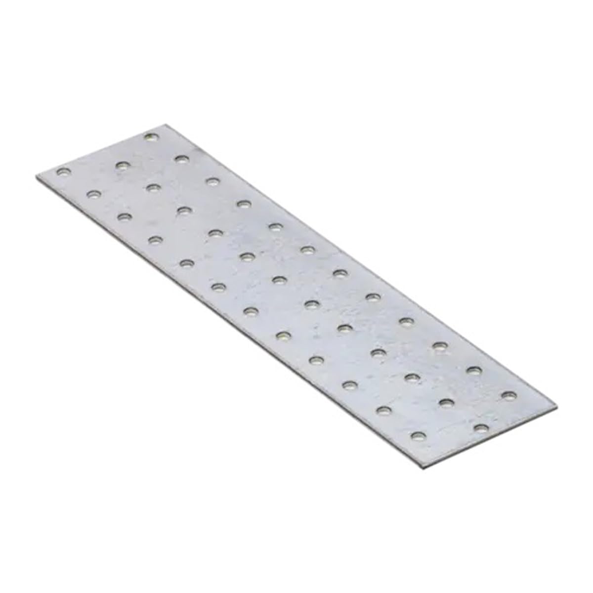 240mm x 60mm Galvanised Perforated Flat Plate Connector Joining Plates Metal Brace Brackets for Wood 2mm Thick Steel PP8 (Pack of 10) L03-06ABC