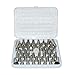 56 PCS Stainless Steel Icing Tips Pastry Tool for All Cakes, Lava Cakes and Cupcakes Decorations, Hinged Storage Box Included