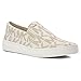 MICHAEL Michael Kors Women's Keaton Slip-On Vanilla Mk Sig Pvc Sneaker 10 M