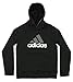 adidas Big Boys' Po Tech Fleece Hoodie, Black/Granite, Medium/10-12