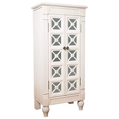 Hives and Honey Cadence Standing Jewelry Armoire, White Pricepulse