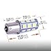 10-Pack 1156 1141 1003 18-SMD White LED Bulbs For Car Rear Turn Signal lights Interior RV Camper