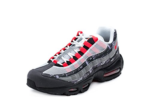 Nike Mens Air Max 95 Print Black/Crimson Suede Size 10.5