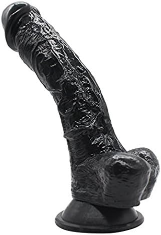9.8 Inch Realistic Huge Dil-d-ò &amp; Safe Material silicone Dil-d-òs toy with Hands-Free Suction Cup Big Dil-d-ò for Beginner 079 Black 04a