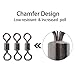 Dr.Fish Barrel Fishing Swivels, Available from #12-#12/0, Stainless Swivels Fishing Tackle Saltwater, Freshwater, Leader/Line/Lure Connector