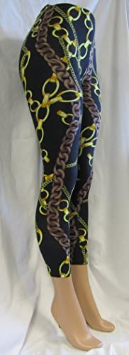 Luxe Chain Print Leggings, brown HosierysizesN: Small / Medium