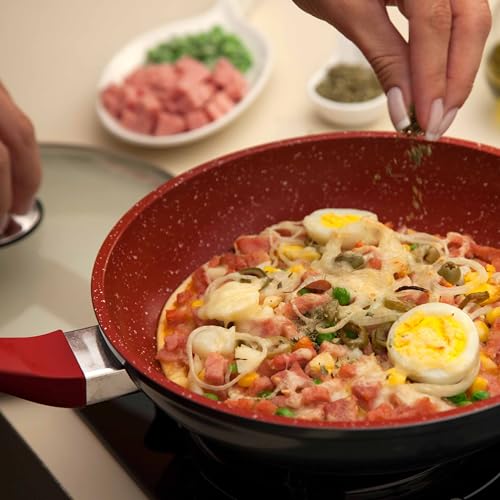 POLISHOP Panela Sauté Grand Vermelha de 24cm