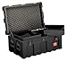 Loadmaster Footlocker Storage Trunk with Wheels, Removable Trays, Lockable Hinged Lid, from ECS Case, Black