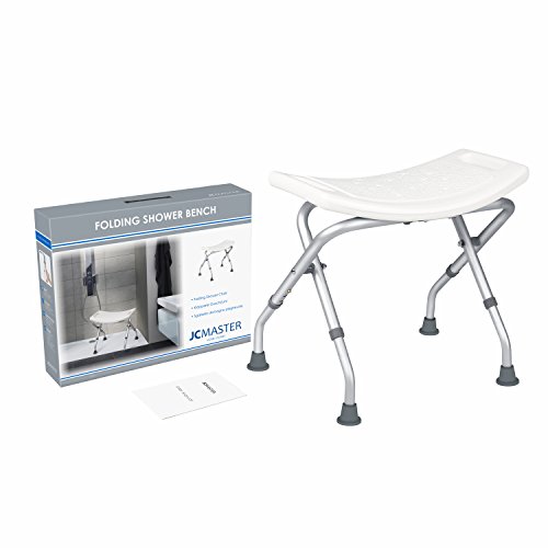 JCMASTER Folding Bath Chair For Seniors with Aluminum Frame