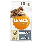 IAMS for Vitality Indoor, Alimento Secco per Gatti Adulti e Anziani da Appartamento con Pollo Fresco, 10 kg