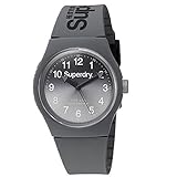Superdry 'Urban Laser' Quartz Plastic and Silicone Dress Watch, Color:Grey (Model: SYG198EE)