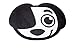 The Shrunks Sunny Plush Pillow, Black/White
