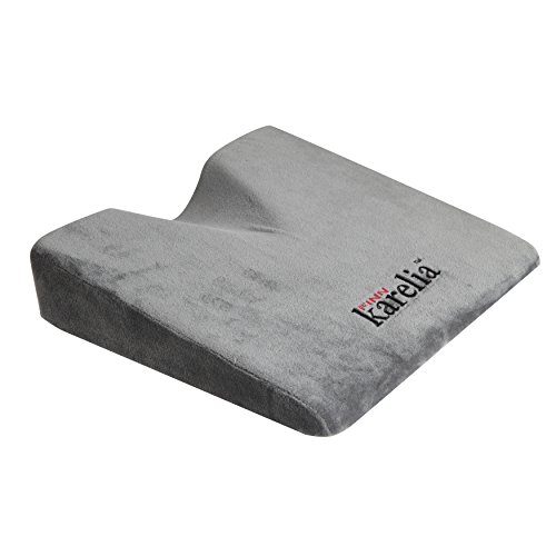 Finnkarelia Memory Foam Wedge Seat Cushion for Back Pain Relief and Sciatica Office Chair and Car Comfort Pillow, Non-Slip Bottom Design