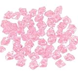 Translucent Acrylic Ice Rocks for Vase Fillers or Table Scatters (Pack of 225 Pieces) (Pink)
