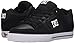 DC Men's Pure Casual Low Top Skate Shoe, Black/Black/White, 11 D D US
