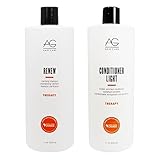 AG Hair Therapy Tech Two Shampoo & Conditioner Light Protein-enriched 33.8oz Duo 