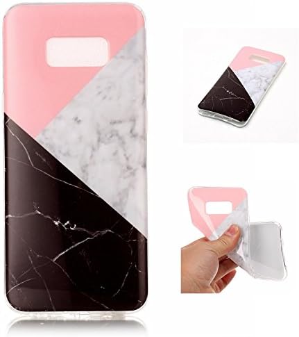 Galaxy S8 Plus Case, Gefee Ultra Slim Marble Pattern Rubber Soft TPU Back Case Cover for Samsung Galaxy S8 Plus (Blue Patchwork)