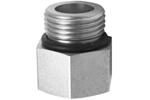 PARKER FLUID CONNECTORS Parker 6-1/4 F5OG-S SAE Adapter 9/16-18 ORB Male X 1/4 NPTF Female STL