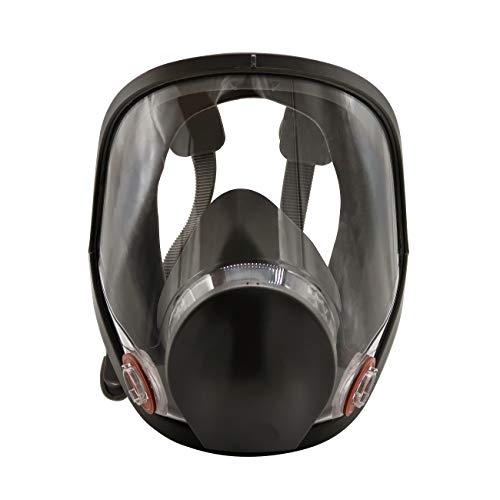 Muhubaih Full Face Respirator Mask For 6800 Masks Organic Vapors N95 Level Silicone Respirator Mask,Wide Field of View Full Face Dust Gas Mask for Paint Pesticide Chemical Formaldehyde Respiratory