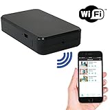 SpygearGadgets 1080P HD WiFi / Internet Streaming Mini Black Box Hidden Spy Camera / Nanny Cam / Home Surveillance and Security Camera | iPhone and Android Compatible | Model HC450w