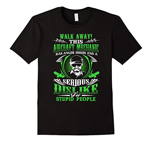 Mens walk away this aircraft mechanic t-shirt xl black