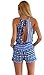 Ayliss Women's Sexy Cut out back Bohemian Casual Loose Romper Playsuit,Blue L