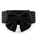 Motase Women Elastic Belt Wide Belt With Bow Knot Black M