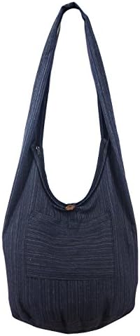 Hobo Bohemian Sling Crossbody Shoulder Bag Hippie Gypsy Zip on Top Bag and Front Pocket