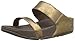 FitFlop Women's Lulu Metallic Snake Slide, Bronze, 8 M US