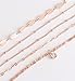 Lariatneck Layered Choker Necklace Gold Multilayer Necklace for Women Coin Pendant Chain Choker Set of 2 (Rose gold-tone)