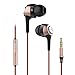 noot products T10 in-Ear Earbuds Headphones with Remote Microphone Earphones for iPhone iPad Android Samsung HTC LG Tablets and All 3.5mm Audio Jack Devices (Gold)