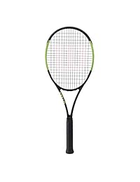 Wilson Blade 98S Raqueta de CV (compensatorio) 18 x 16 Verde Negro Raqueta de tenis (encordada con Custom Cadena colores