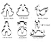 Christmas Stainless Steel 3D Cookie Cutters Set Cookies Molds – 8 piece- Christmas tree, Santa Claus, Sika deer, Skiing.