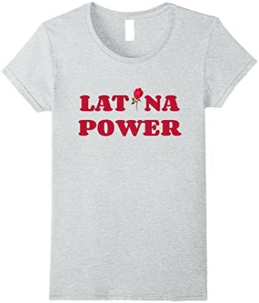 Womens Latina Power Spanish Women Girl Power Feminist Rose T Shirt Small Heather Grey