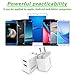 TNSO USB Wall Charger, 4.8A 24W Dual USB Port Qiuck Charger 2-Pack, Foldable Plug AC Adapter Compatible iPhone X /8/7 /7 Plus/ 6S/ 6 Plus, iPad Pro Air/Mini and More