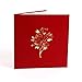 Paper Spiritz Rose Pop up Cards Birthday with Envelope - Laser Cut Pop up Cards Couples Her Husband Women - 3D Graduation Birthday Thank You Anniversary Card all Occasion