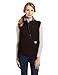 Carhartt Women's Mock Neck Sherpa Lined Vest (Regular and Plus Sizes), Dark Brown, Large