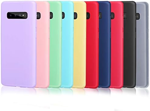 Pofesun Soft Case for Galaxy S10 Plus, 9 Pack Silicone Gel Rubber Slim Fit Soft Phone Case Full-Body Protective Cover Compatible for Samsung Galaxy S10+ Plus Case 6.4 inch