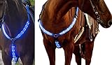 NEFTF LED Horse Breastplate Collar Bridle Halter High Visibility Tack for Night Horse Riding