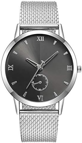 Sale Clearance Fashion Womens Quartz Watches,Ladies Watches Casual Business Sports Round Glass Mirror Dial Stainless Steel Belt Mesh Unisex Fine Analog Watch