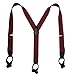 CTM Men's Elastic Button End Suspenders