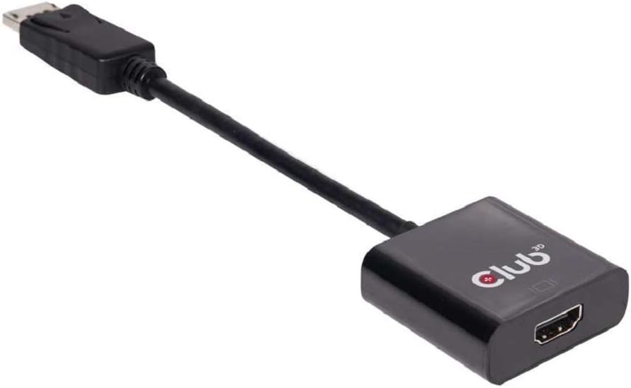 Club 3D CAC 2070 DisplayPort 1.2 to HDMI 2.0 UHD Active Adapter - Black