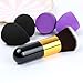 4+1 Pcs Makeup Sponges Set Blender Beauty Cosmetics Tool with Foundation Brush Professional Beauty Sponge Blenders Perfect for Liquid Foundation, Cream and Powder (4 Sponges+ 1 Foundation Brush)