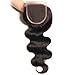 UNICE Hair Body Wave Lace Closure Free Part Brazilian Unprocessed Human Hair 4x4 Swiss Lace Closure Natural Black (12inch Free Part)