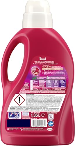 Perwoll Renew Color Waschmittel (27 Waschladungen), Feinwaschmittel reinigt schonend und erneuert Farben und Fasern, für alle farbigen Textilien, Waschmittel mit Triple Renew Technologie, 1 Stück 3